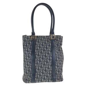 CHRISTIAN DIOR Blue Leather Trotter Shoulder Bag